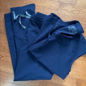 EUC navy blue figs scrubs